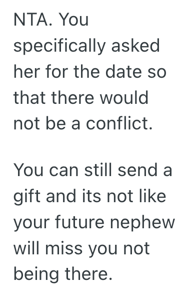 Screenshot 2025 07 10 at 8.51.14 AM She Asked Her Sister For The Date Of Her Baby Shower Before She Made Travel Plans, But Then Her Sister Changed The Date Of The Baby Shower